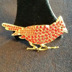 NWOT Austrian Crystal Cardinal Brooch